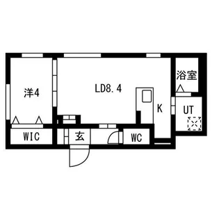 ル・ヌアージュ北円山【4階】の間取り