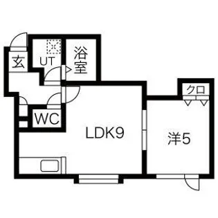 グレイス八軒【202号室】の間取り