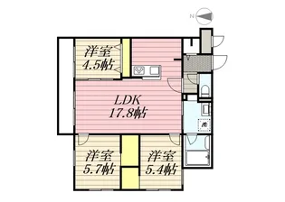 HIGH RESIDENCE YAMAHANA【405号室】の間取り