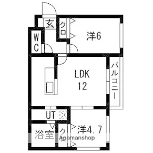 KKルミナス【4階】の間取り