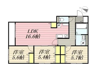 BLUE FOREST【402号室】の間取り