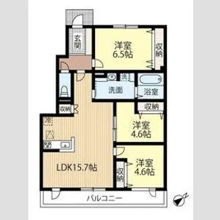 ATLANTIS SHINKAWA【1階】の間取り