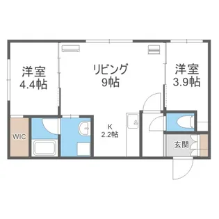 メルヴェーユ麻生【1階】の間取り