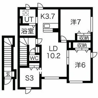 クリスタルコート【C号室】の間取り