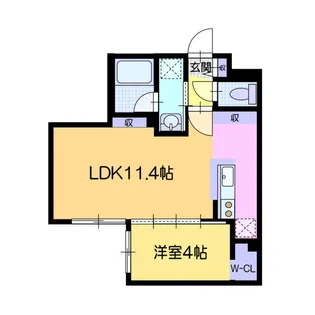 仮)エンノレジデンスS8【402号室】の間取り