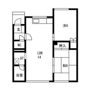 西麻生館【202号室】の間取り