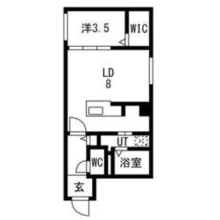 RITZ GRANDE 八軒【201号室】の間取り