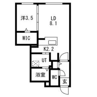 RITZ GRANDE 八軒【402号室】の間取り