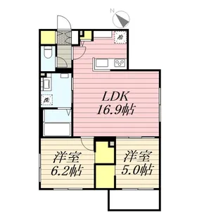 エフュート二十四軒【4階】の間取り