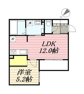 エフュート二十四軒【4階】の間取り