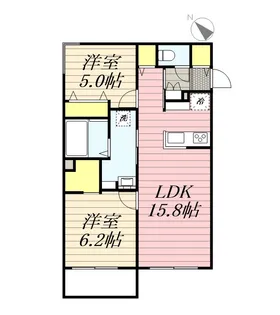 エフュート二十四軒【2階】の間取り