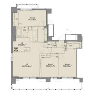 ジラフ大通西15プレミア【11階】の間取り