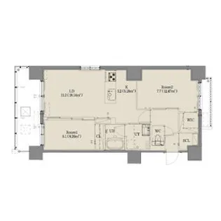 ジラフ大通西15プレミア【1001号室】の間取り