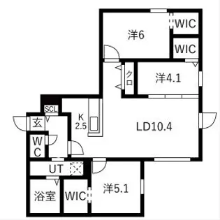 TS COURT WEST13(読みティーエスコートウェスト1【1階】の間取り