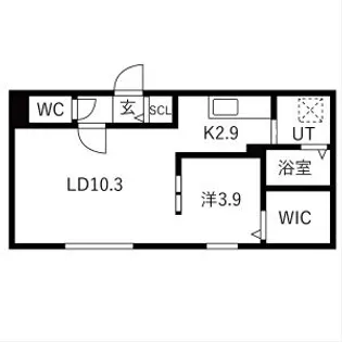 TS COURT WEST13(読みティーエスコートウェスト1【1階】の間取り