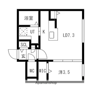 アルファレジデンス麻生【203号室】の間取り