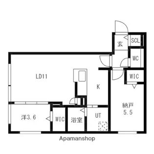 アルファレジデンス麻生【206号室】の間取り