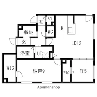 アルファレジデンス麻生【1階】の間取り