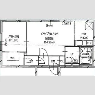 HERO YAMAHANA2【2階】の間取り
