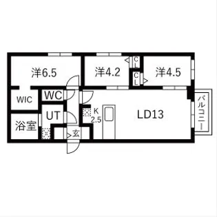 BALBONI山鼻(バルボーニ山鼻)【205号室】の間取り