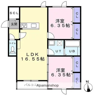 I−TOWNみずほ【202号室】の間取り