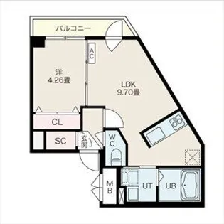 ヴェネーノ円山【00405号室】の間取り