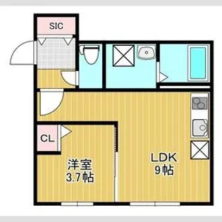 ザ・レジデンス南平岸【102号室】の間取り