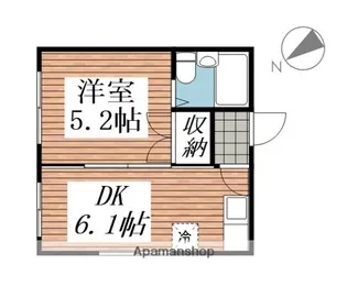 サンハイツA棟【5号室】の間取り