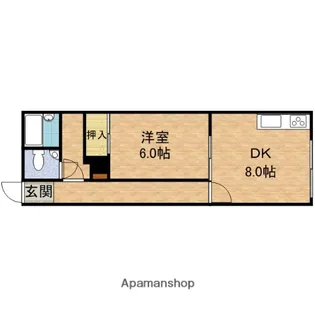 宝泉ハイツ【205号室】の間取り