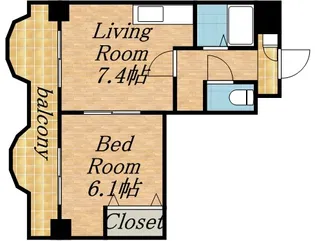 エンドレスリバーサイド【702号室】の間取り
