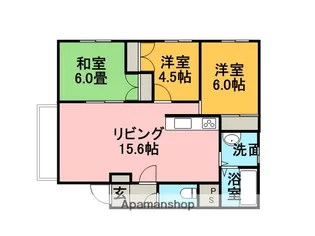 クレストコートA【201号室】の間取り