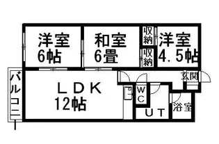 リバーハイム昇栄【407号室】の間取り