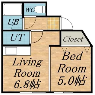 シングルコート南7条B棟【203号室】の間取り