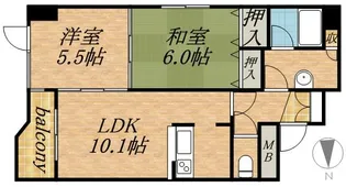 LE CIEL大通【6階】の間取り