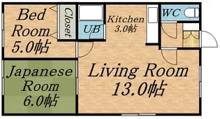 エンドレス西町【202号室】の間取り