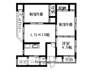 西野ハイツC【403号室】の間取り
