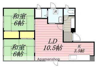 第2まるいマンション【102号室】の間取り