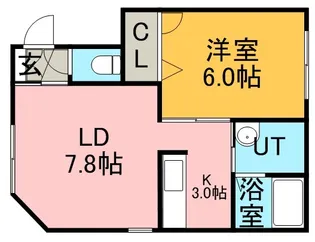 カーサノルテ澄川【1階】の間取り