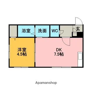 VILLAもいわ(ヴィラもいわ)【204号室】の間取り