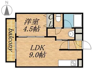 シュターディオン南9条【403号室】の間取り
