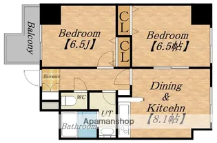 ダイアパレス琴似第3【6階】の間取り