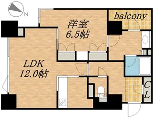 プライムメゾン南2条【4階】の間取り