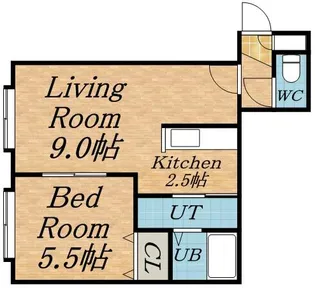 ピースハーモニーウエストⅢ【106号室】の間取り