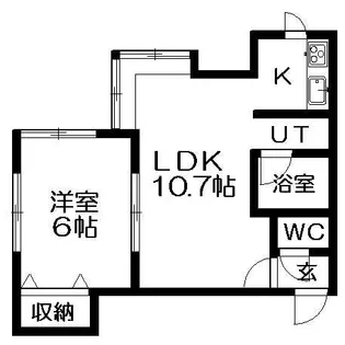 ロアール川沿【0102号室】の間取り