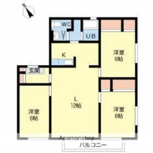 ウィンディアⅡ【2階】の間取り