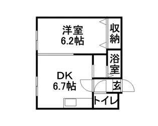 CENTRAL6【107号室】の間取り