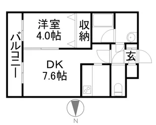KG SQUARE S6【1002号室】の間取り