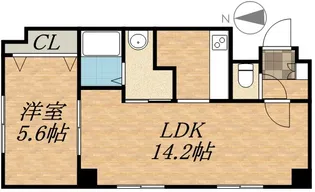 パークヒルズ山鼻【5階】の間取り