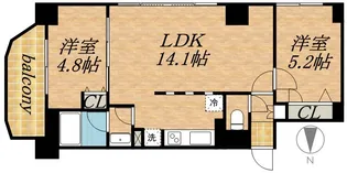 ビッグパレス中島公園【12階】の間取り