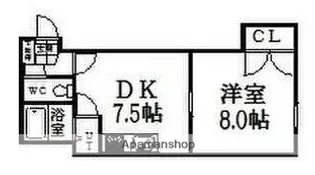 ハシモトロイヤル山の手【3階】の間取り
